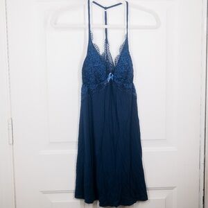 Victoria's Secret Blue Jersey Dress, Lingerie Sleep Stretch Soft S
